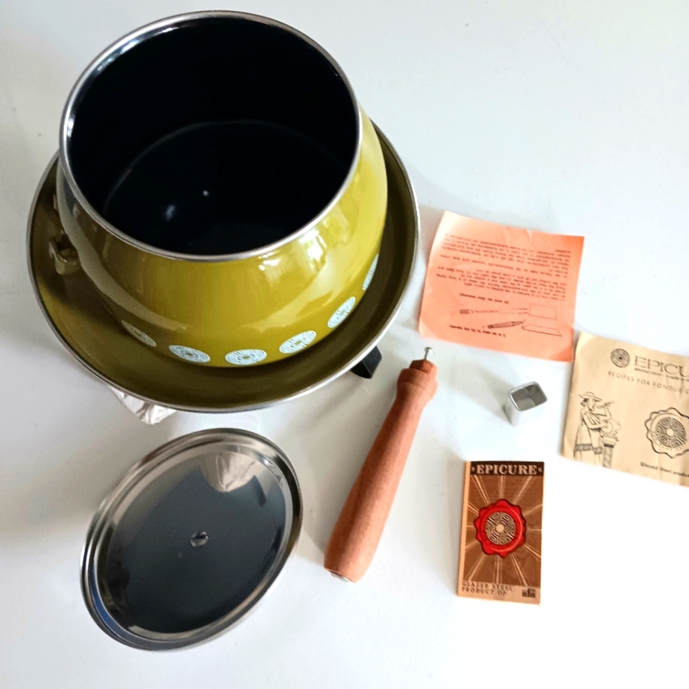 Vintage MCM Epicure fondue pot with accessories. Never used. West Germany - Picture 2 of 16